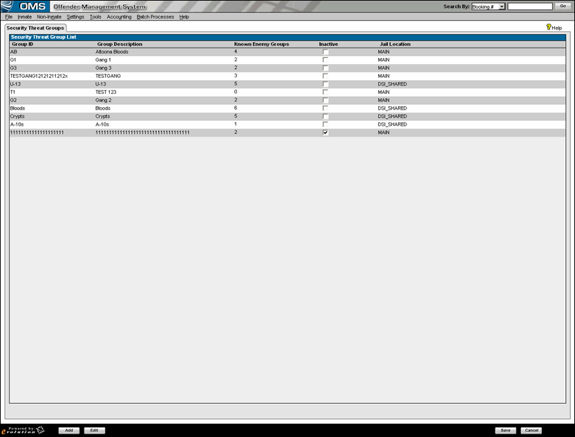 Security Threat Groups